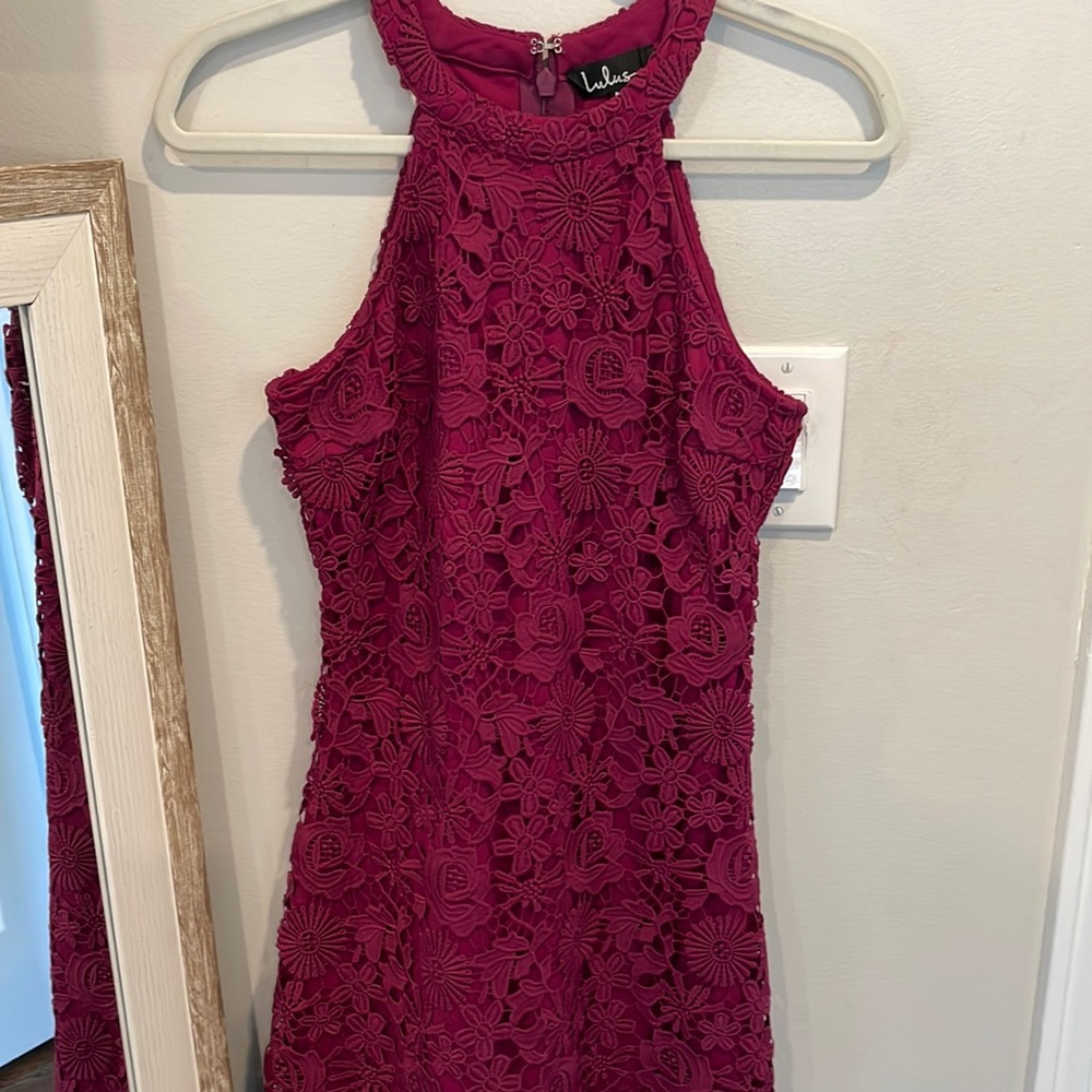 Lulus high neck lace dress
